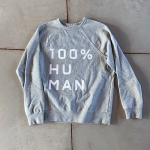 100% Human Crew Neck Sweatshirt - Gray - Size L